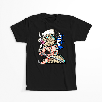 Koszulka Czarna Demon Slayer / Kimetsu no Yaiba / Miecz zabójcy demonów - WYBIERZ KOLOR KOSZULKI I FASON