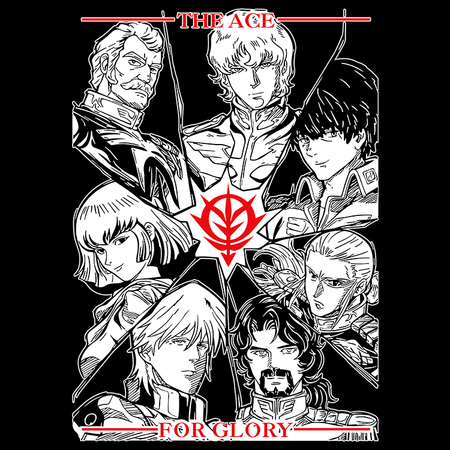 Koszulka Czarna Gundam - WYBIERZ KOLOR KOSZULKI I FASON