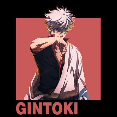 Koszulka Czarna Gintama WYBIERZ KOLOR KOSZULKI I FASON