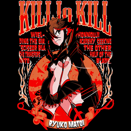 Koszulka Czarna - Kill La Kill - WYBIERZ KOLOR KOSZULKI I FASON