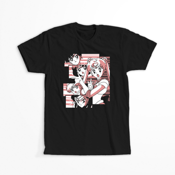 Koszulka Czarna  - Czarodziejka z księżyca / Sailor Moon - WYBIERZ KOLOR KOSZULKI I FASON