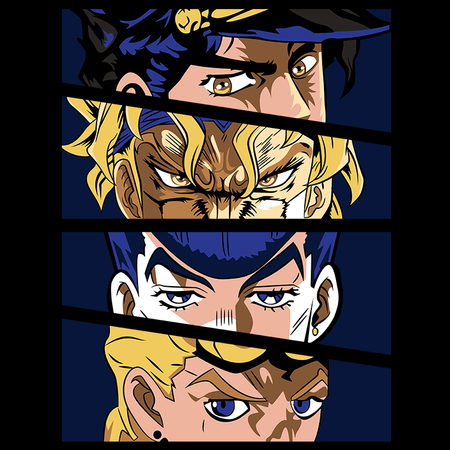 Koszulka Czarna JOJO's Bizarre Adventure - WYBIERZ KOLOR KOSZULKI I FASON