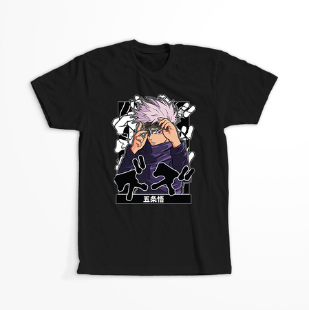 Koszulka Czarna Jujutsu Kaisen - WYBIERZ KOLOR KOSZULKI I FASON