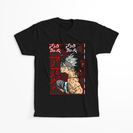 Koszulka Czarna - Black Clover - WYBIERZ KOLOR KOSZULKI I FASON