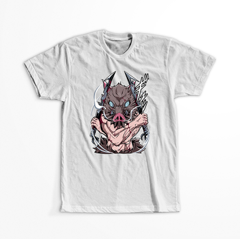 Koszulka Biała Demon Slayer / Kimetsu no Yaiba / Miecz zabójcy demonów - WYBIERZ KOLOR KOSZULKI I FASON