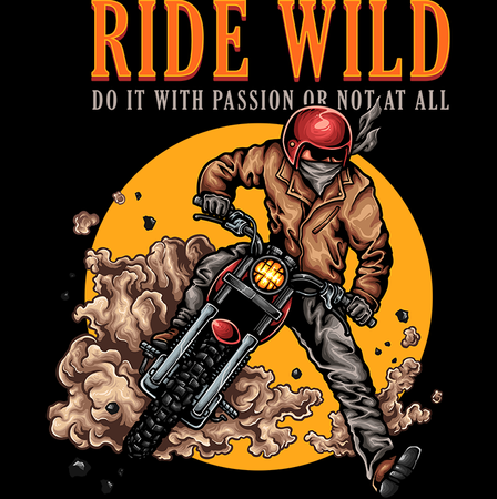 Koszulka Ride Wild  WYBIERZ KOLOR KOSZULKI I FASON