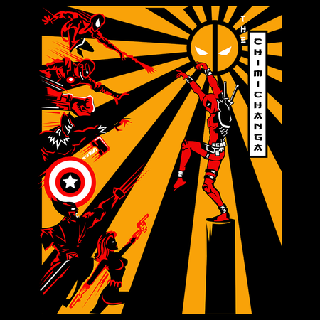 Koszulka Czarna - Deadpool - WYBIERZ KOLOR KOSZULKI I FASON