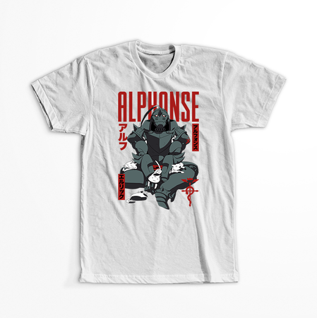 Koszulka Biała Fullmetal Alchemist - WYBIERZ KOLOR KOSZULKI I FASON