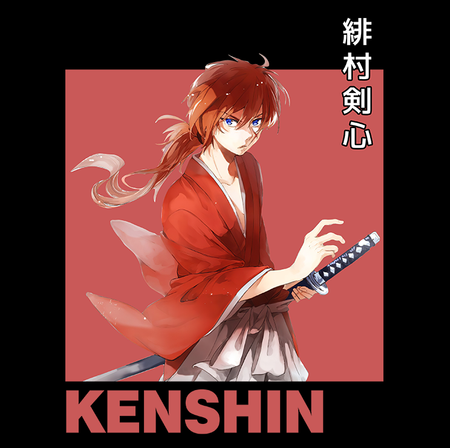 Koszulka Biała Rurouni Kenshin WYBIERZ KOLOR KOSZULKI I FASON