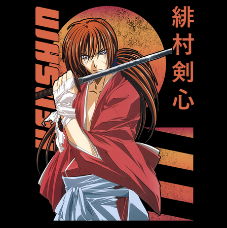 Koszulka Biała Rurouni Kenshin WYBIERZ KOLOR KOSZULKI I FASON