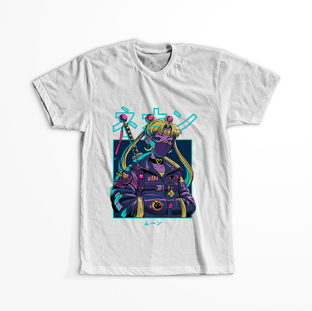 Koszulka Biała Sailor Moon WYBIERZ KOLOR KOSZULKI I FASON