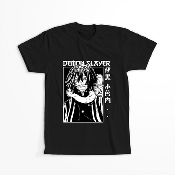 Koszulka Czarna Demon Slayer / Kimetsu no Yaiba / Miecz zabójcy demonów - WYBIERZ KOLOR KOSZULKI I FASON