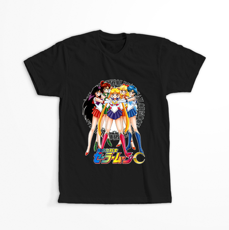Koszulka Czarna Sailor Moon WYBIERZ KOLOR KOSZULKI I FASON