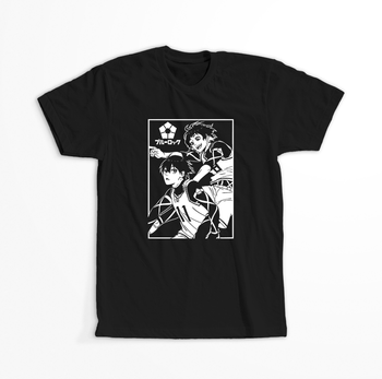 Koszulka Czarna - Blue Lock - WYBIERZ KOLOR KOSZULKI I FASON