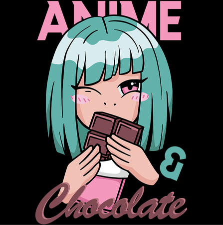 Koszulka Anime chocolate KOLOR KOSZULKI I FASON