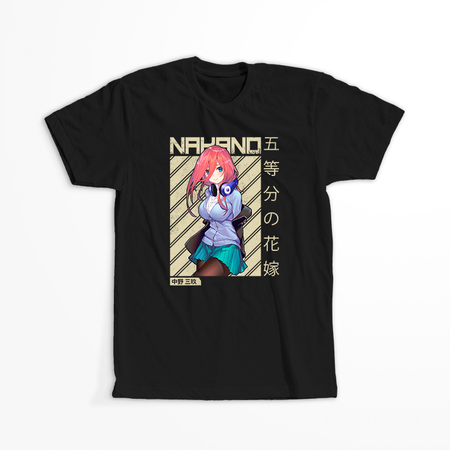 Koszulka Czarna - The Quintessential Quintuplet  - WYBIERZ KOLOR KOSZULKI I FASON