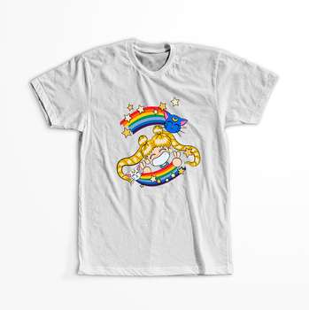 Koszulka Biała - Czarodziejka z księżyca / Sailor Moon - WYBIERZ KOLOR KOSZULKI I FASON