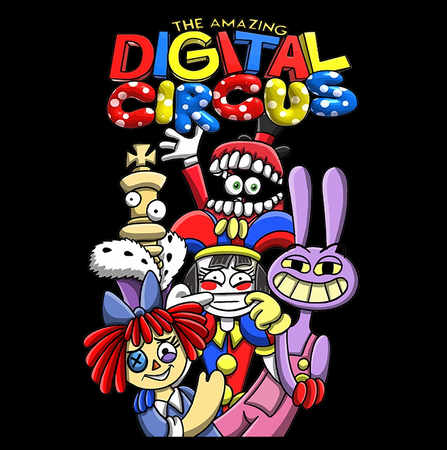 Koszulka Biała The Amazing Digital Circus / Obłędny Cyfrowy Cyrk - WYBIERZ KOLOR KOSZULKI I FASON