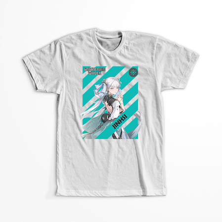 Koszulka Biała Wuthering Waves - WYBIERZ FASON I KOLOR KOSZULKI 