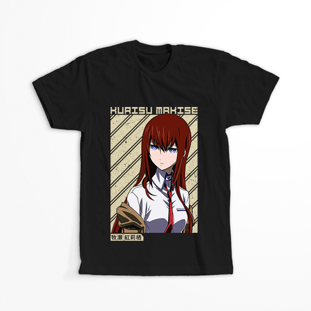 Koszulka Czarna - Steins;Gate - WYBIERZ KOLOR KOSZULKI I FASON