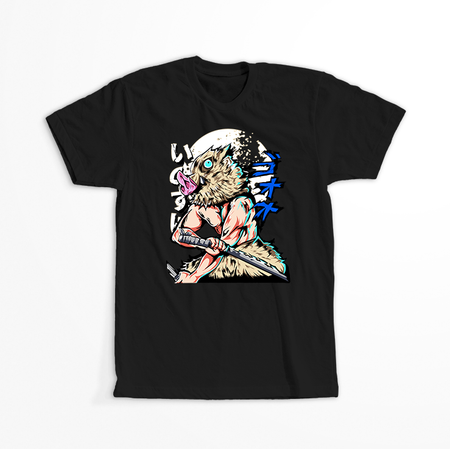 Koszulka Czarna Demon Slayer / Kimetsu no Yaiba / Miecz zabójcy demonów - WYBIERZ KOLOR KOSZULKI I FASON