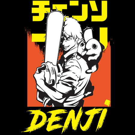 Koszulka Biała Chainsaw Man WYBIERZ KOLOR KOSZULKI I FASON