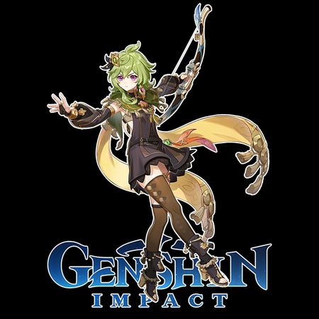 Koszulka Czarna Genshin Impact - Collei - WYBIERZ KOLOR