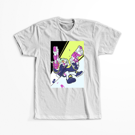 Koszulka Biała Cyberpunk Edgerunners - WYBIERZ KOLOR KOSZULKI I FASON