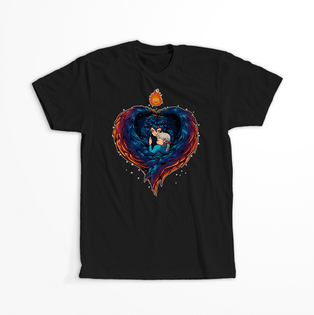 Koszulka Czarna - Howl's Moving Castle - WYBIERZ KOLOR KOSZULKI I FASON