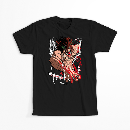 Koszulka Czarna Attack on titan WYBIERZ KOLOR KOSZULKI I FASON