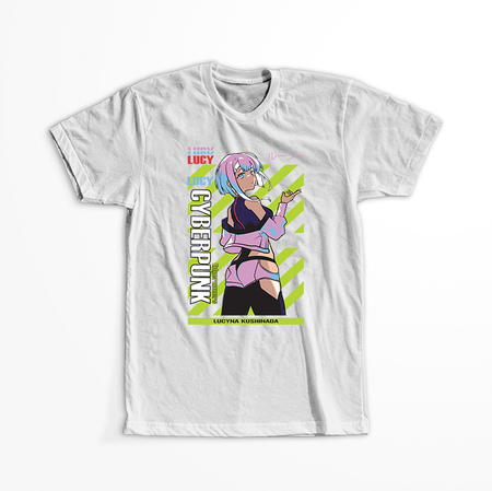 Koszulka Biała Cyberpunk Edgerunners - WYBIERZ KOLOR KOSZULKI I FASON