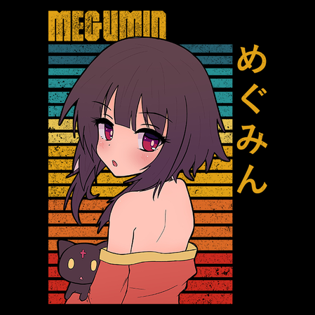 Koszulka Czarna KonoSuba: God's Blessing on This Wonderful World! / Kono Subarashii Sekai ni Shukufuku wo! - WYBIERZ KOLOR KOSZULKI I FASON