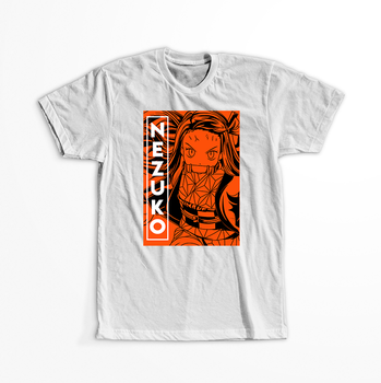 Koszulka Biała Demon Slayer / Kimetsu no Yaiba / Miecz zabójcy demonów - WYBIERZ KOLOR KOSZULKI I FASON