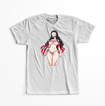 Koszulka Biała Demon Slayer / Kimetsu no Yaiba / Miecz zabójcy demonów - WYBIERZ KOLOR KOSZULKI I FASON