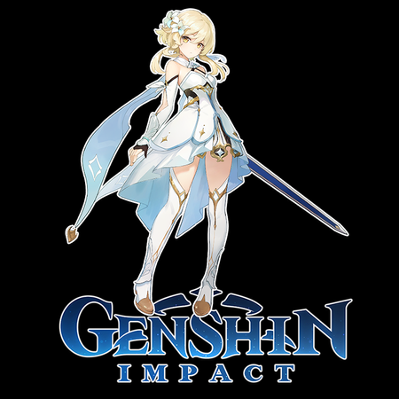 Koszulka Czarna Genshin Impact - Traveler Lumine - WYBIERZ KOLOR