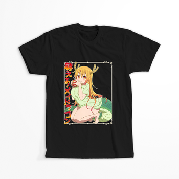 Koszulka Czarna Kobayashi-san Chi no Maid Dragon - WYBIERZ KOLOR KOSZULKI I FASON