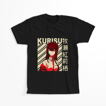 Koszulka Czarna - Steins;Gate - WYBIERZ KOLOR KOSZULKI I FASON