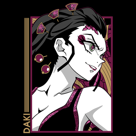 Koszulka Czarna Demon Slayer / Kimetsu no Yaiba / Miecz zabójcy demonów - WYBIERZ KOLOR KOSZULKI I FASON