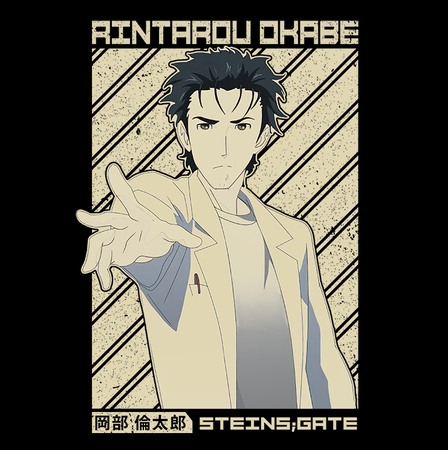 Koszulka Biała - Steins;Gate - WYBIERZ KOLOR KOSZULKI I FASON