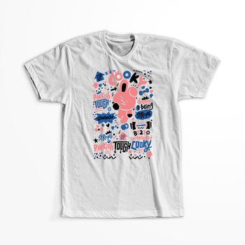 Koszulka Biała BTS - WYBIERZ KOLOR KOSZULKI I FASON