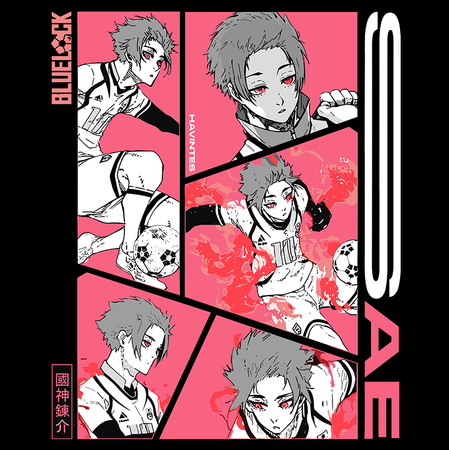 Koszulka Czarna - Blue Lock - WYBIERZ KOLOR KOSZULKI I FASON