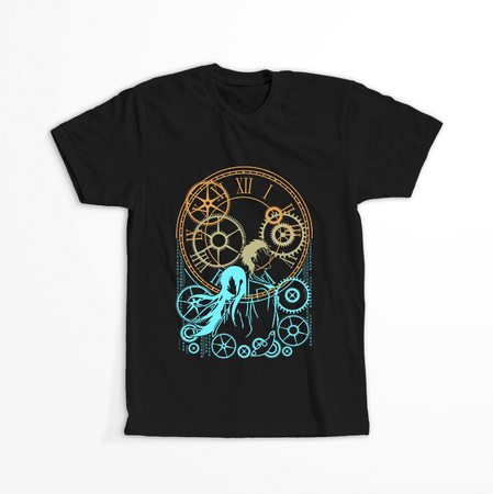 Koszulka Czarna - Steins;Gate - WYBIERZ KOLOR KOSZULKI I FASON