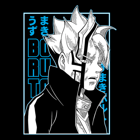 Koszulka Czarna Naruto / Boruto - WYBIERZ KOLOR KOSZULKI I FASON