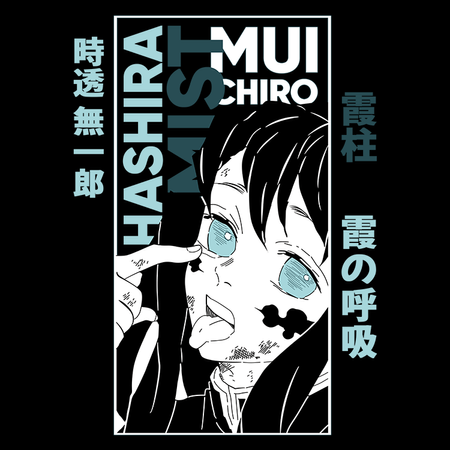 Koszulka Czarna Demon Slayer / Kimetsu no Yaiba / Miecz zabójcy demonów - WYBIERZ KOLOR KOSZULKI I FASON