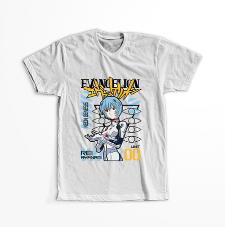 Koszulka Biała Neon Genesis Evangelion - WYBIERZ KOLOR KOSZULKI I FASON