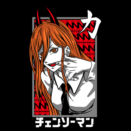 Koszulka Biała  Chainsaw Man WYBIERZ KOLOR KOSZULKI I FASON