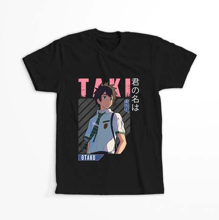 Koszulka Czarna Kimi no na wa WYBIERZ KOLOR KOSZULKI I FASON