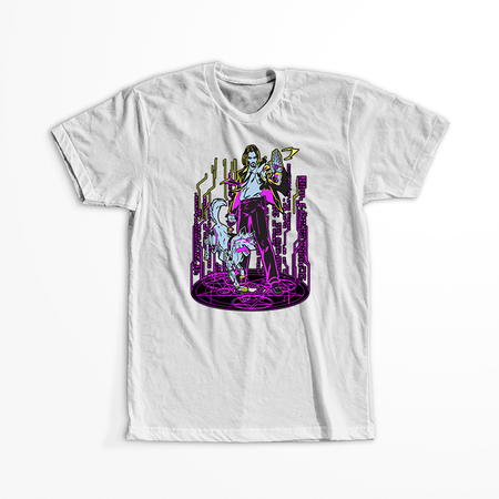 Koszulka Biała Cyberpunk Edgerunners - WYBIERZ KOLOR KOSZULKI I FASON