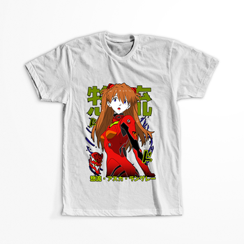 Koszulka Biała Neon Genesis Evangelion - WYBIERZ KOLOR KOSZULKI I FASON