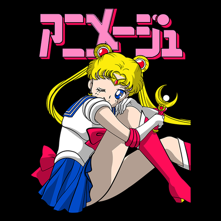 Koszulka Czarna  - Czarodziejka z księżyca / Sailor Moon - WYBIERZ KOLOR KOSZULKI I FASON